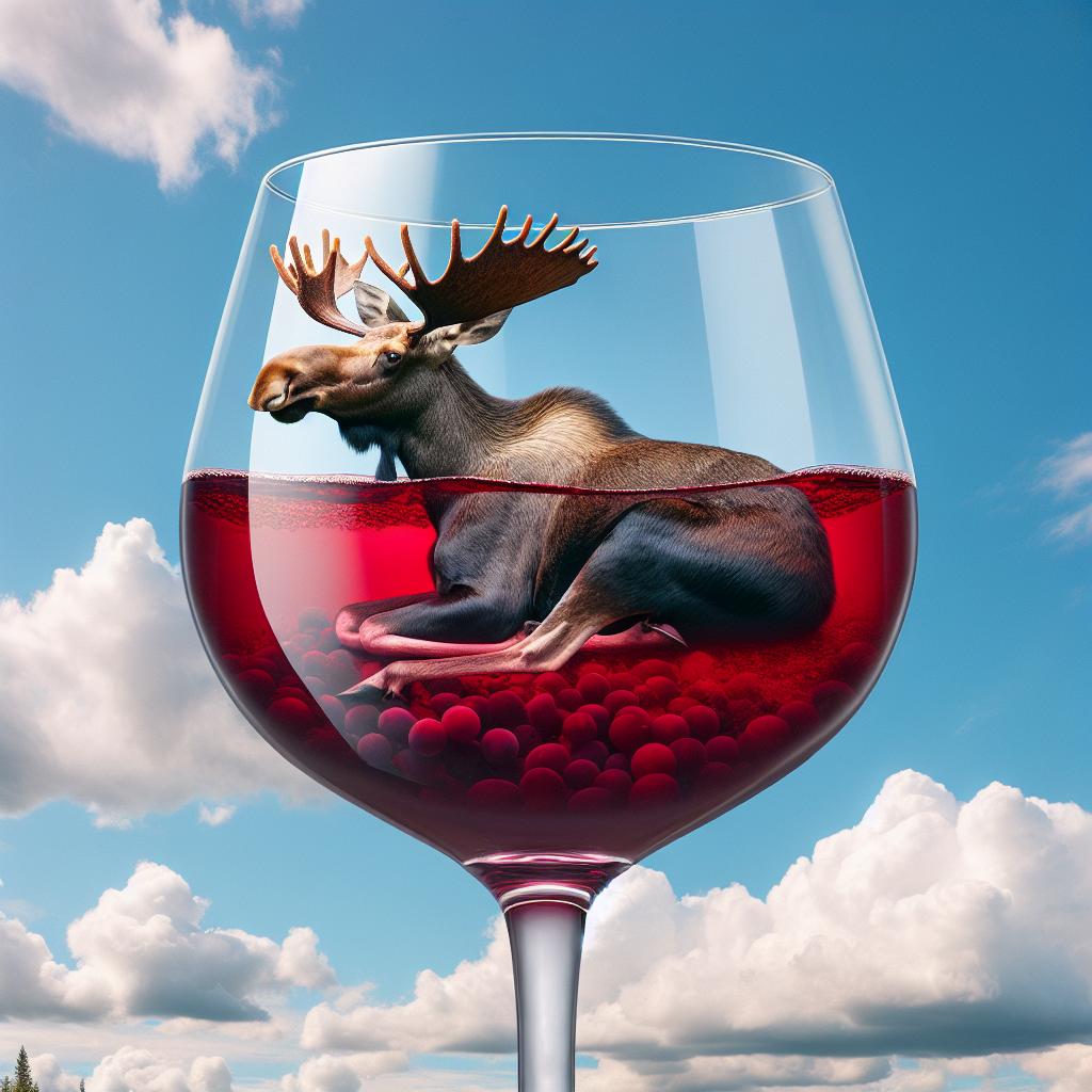 Hirveä punaviinissä