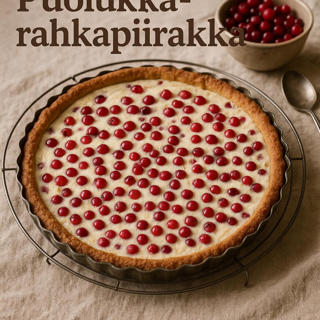 Puolukka-rahkapiirakka