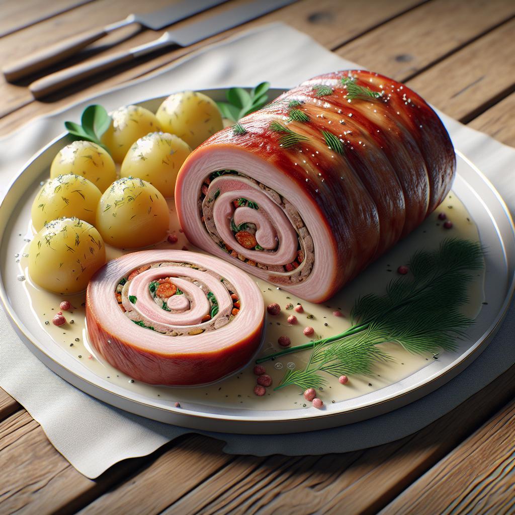 Täytetty possunfilerulla